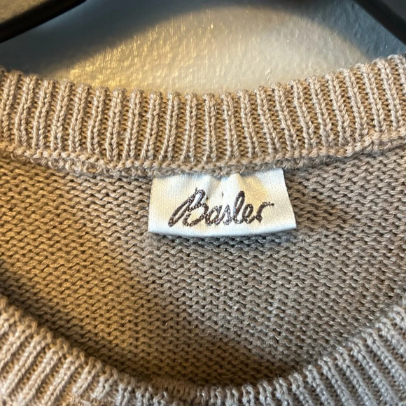 Basler sweater - tan/cream dolman sleeve button front cropped cardigan - Picture 2 of 9